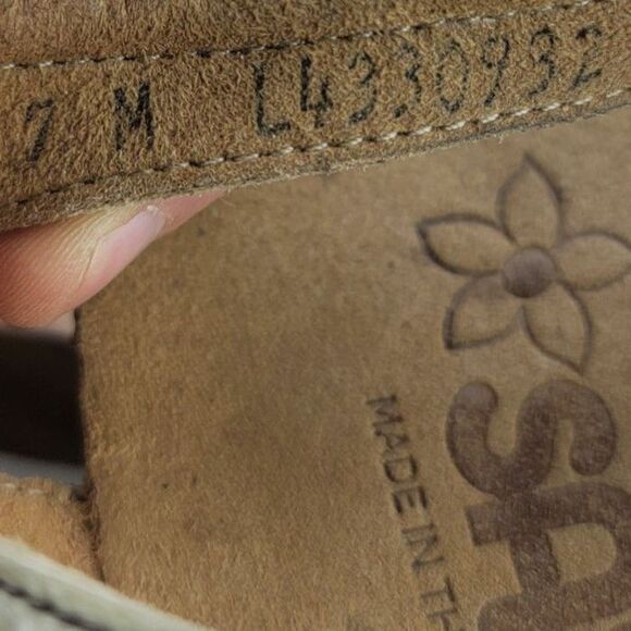 SAS Womens Size 7 White Leather Slingback Buckle Adjustment Sandals - Picture 7 of 7